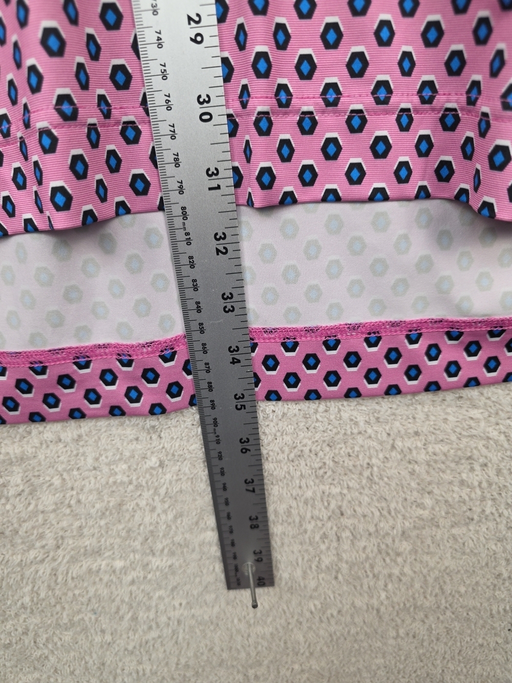 Men's Pink Patterned Short-Sleeve Polo with Black Collar FootJoy 3XL Golf - Picture 11 of 11